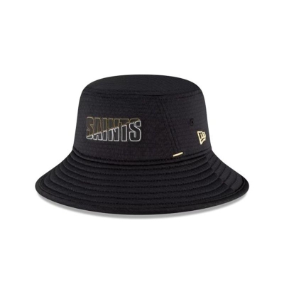 Sapca New Era New Orleans Saints NFL Official Summer Sideline Stretch Bucket Hat - Negrii